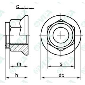 DIN 6923, ISO 4161 Dadi esagonali con flangia liscia o zigrinata