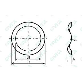  Self-locking retaining rings, ZJ type for holes without groove