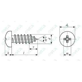 DIN 7981, ISO 7049, UNI 6954 phillips pan head self tapping screws