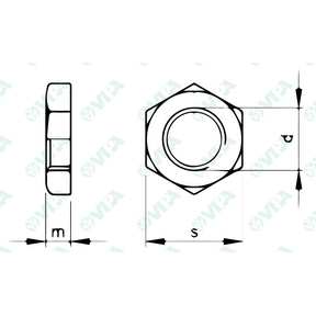 DIN 431 GAS threaded hexagon pipe nuts