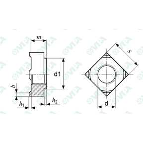 DIN 928 square welding nuts