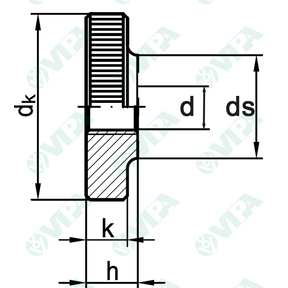 DIN 467 Knurled thumb nut, low type